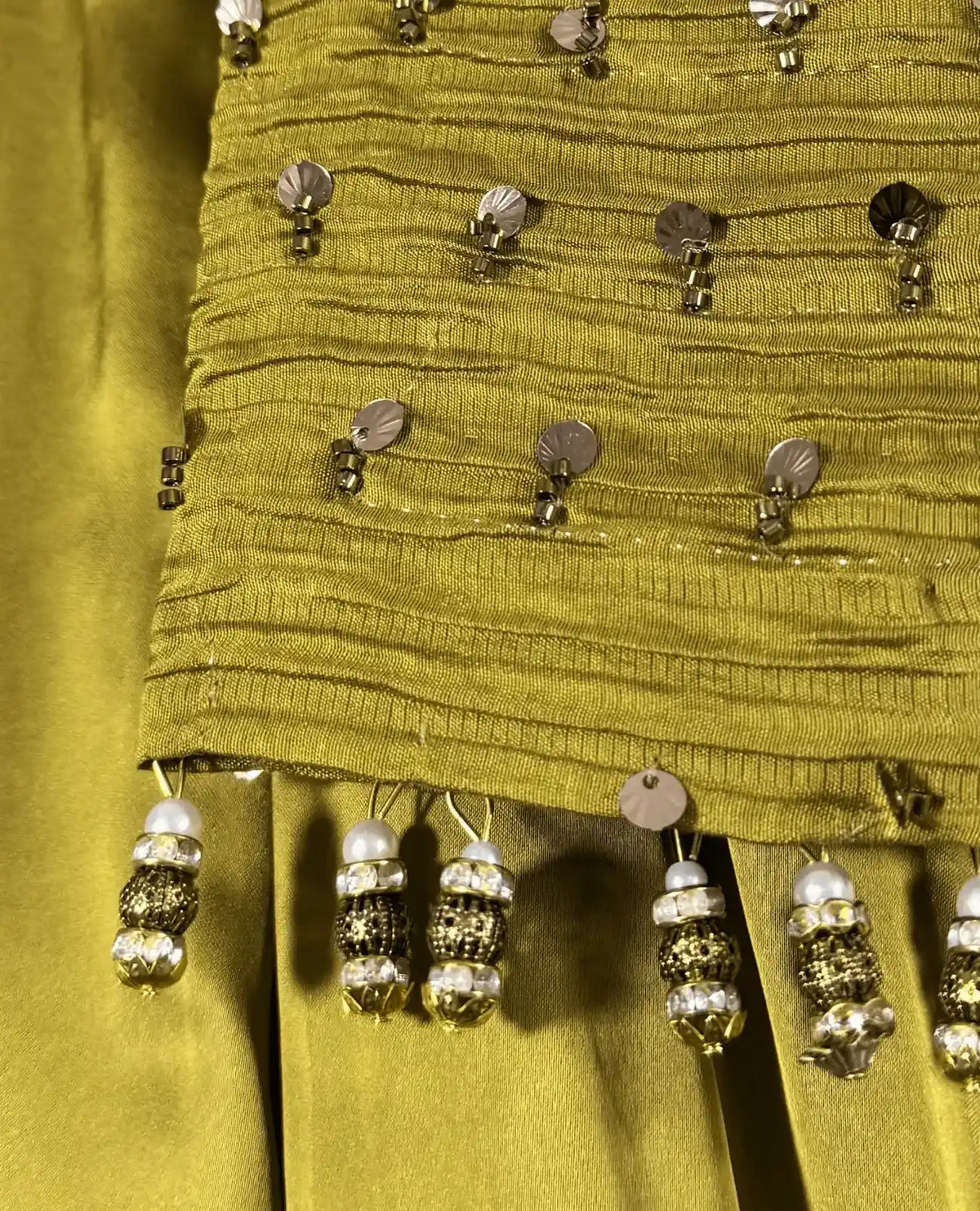 Rich Mustard Box Pleated Dress