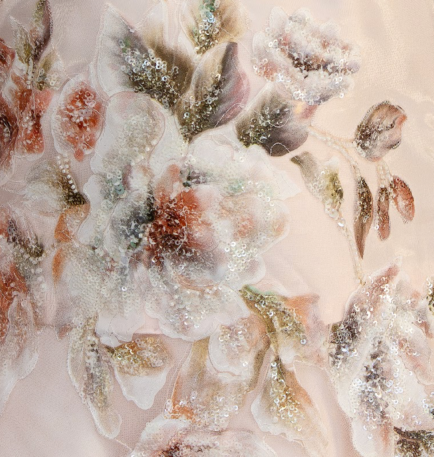 Blush Petal Embellished Luxe Gown