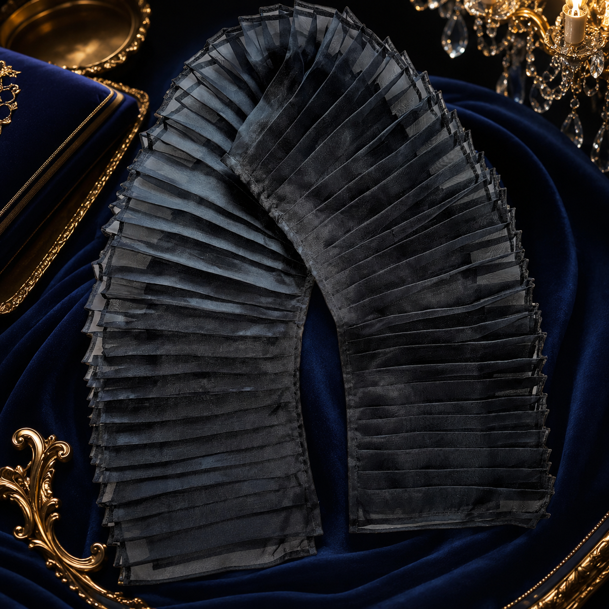 Pleated Organza Scarf