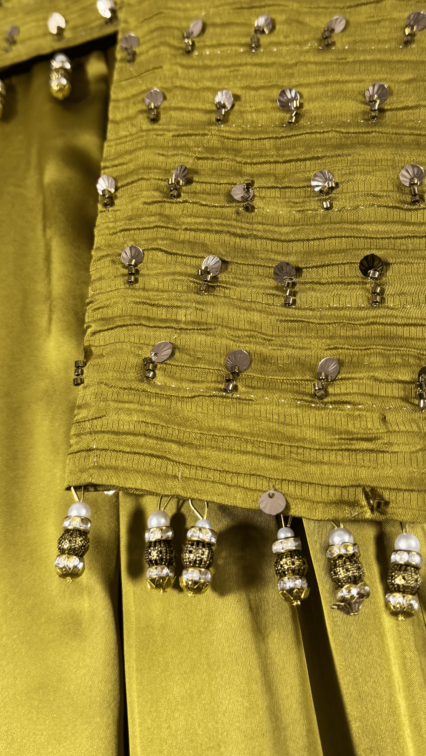 Rich Mustard Box Pleated Dress