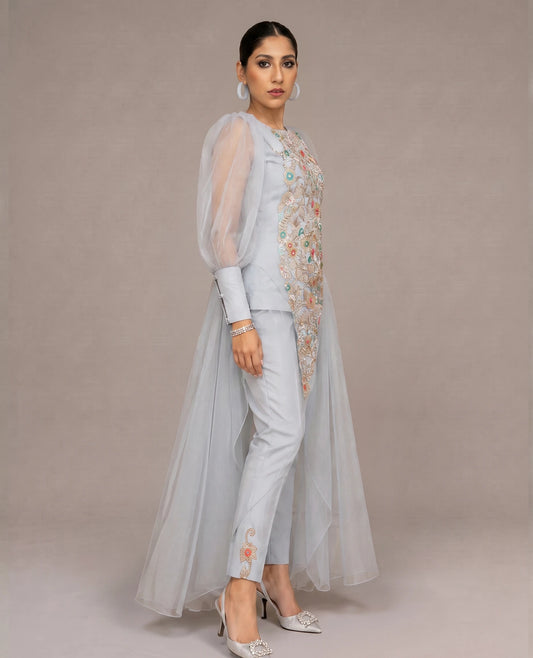Steel Bloom Floral Couture Set (2 Piece)