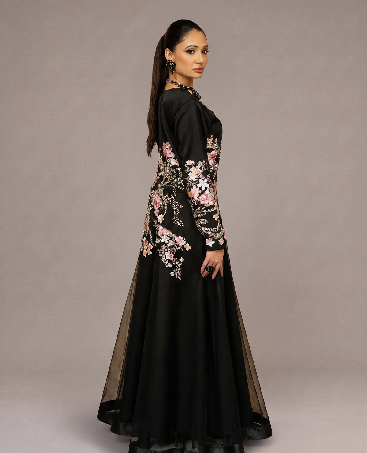 Dusk Petal Flare Gown