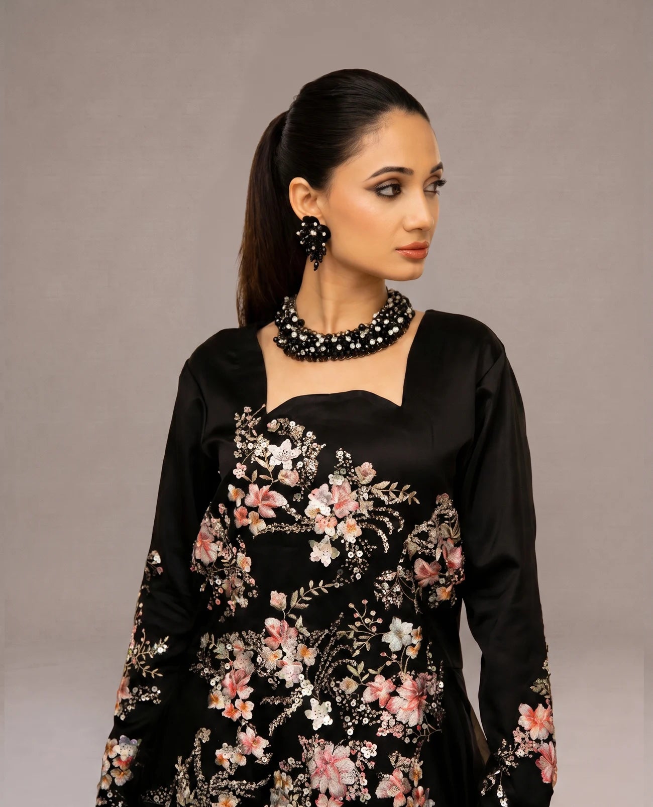 Dusk Petal Flare Gown