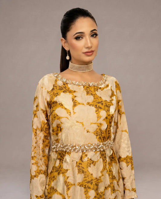 Honeyed Box Pleated Dress