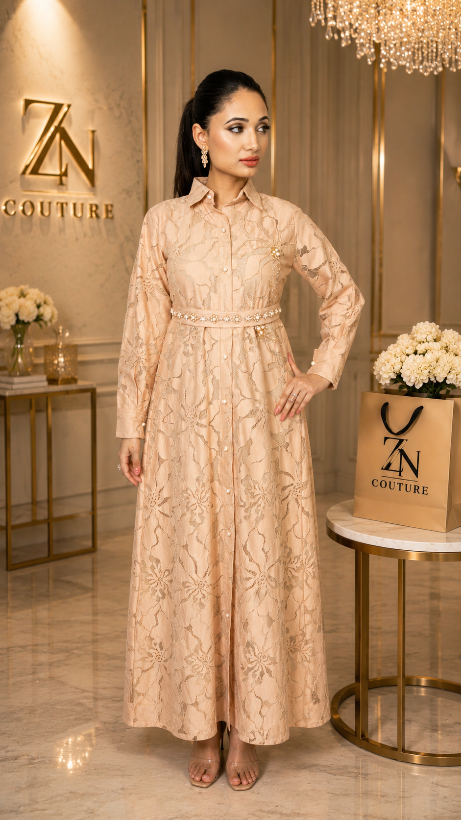 Rose Blush Pearl Botanique Dress