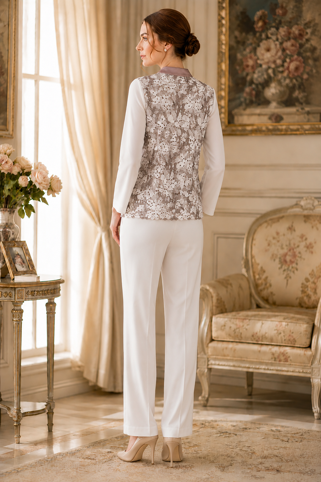 Silhouette Summer Lace Jumpsuit Sleeveless (2 piece)