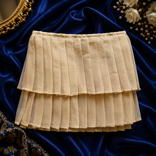 Pleated Organza Scarf