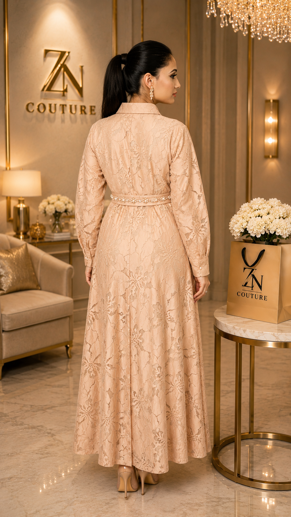 Rose Blush Pearl Botanique Dress