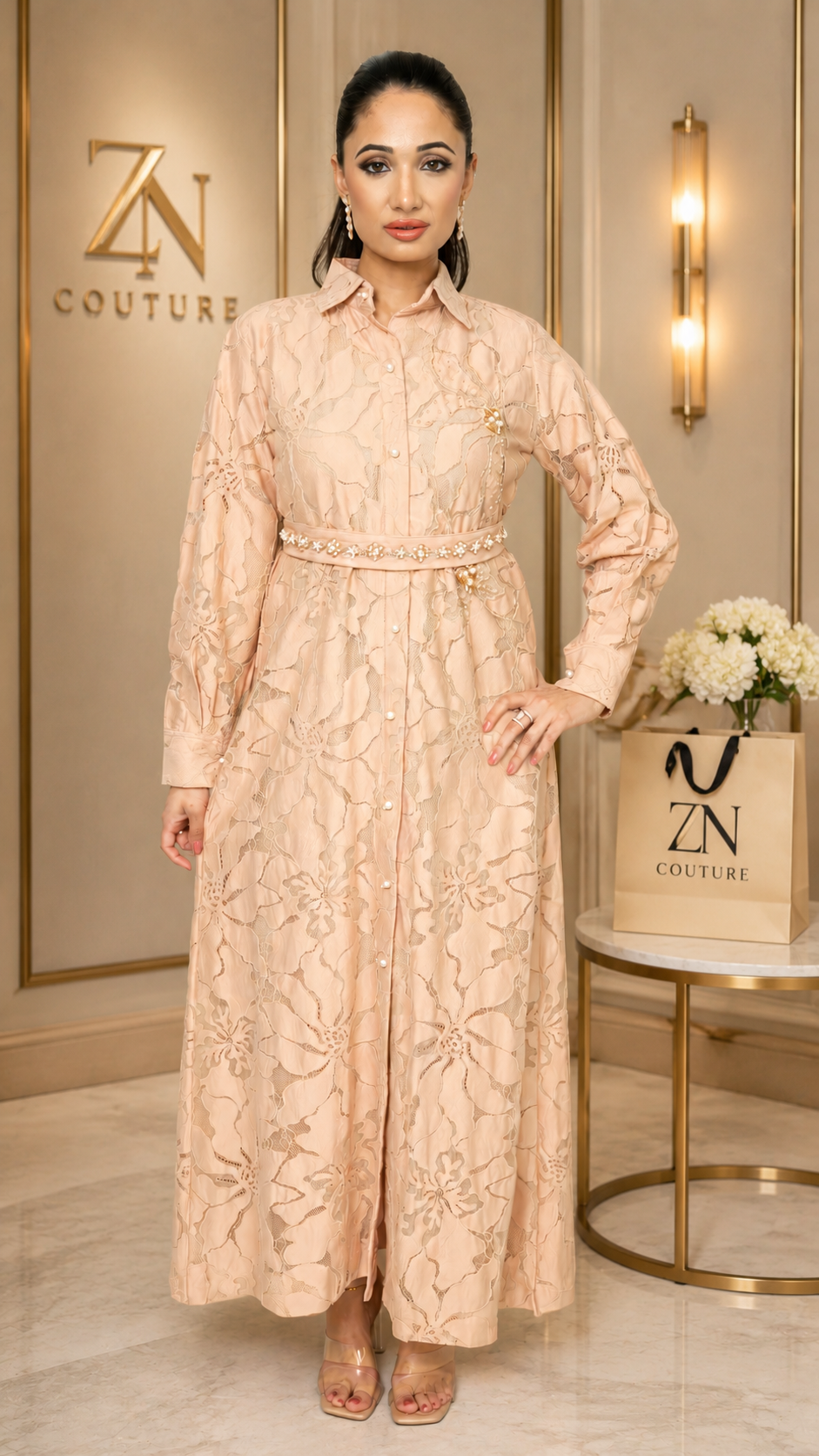 Rose Blush Pearl Botanique Dress