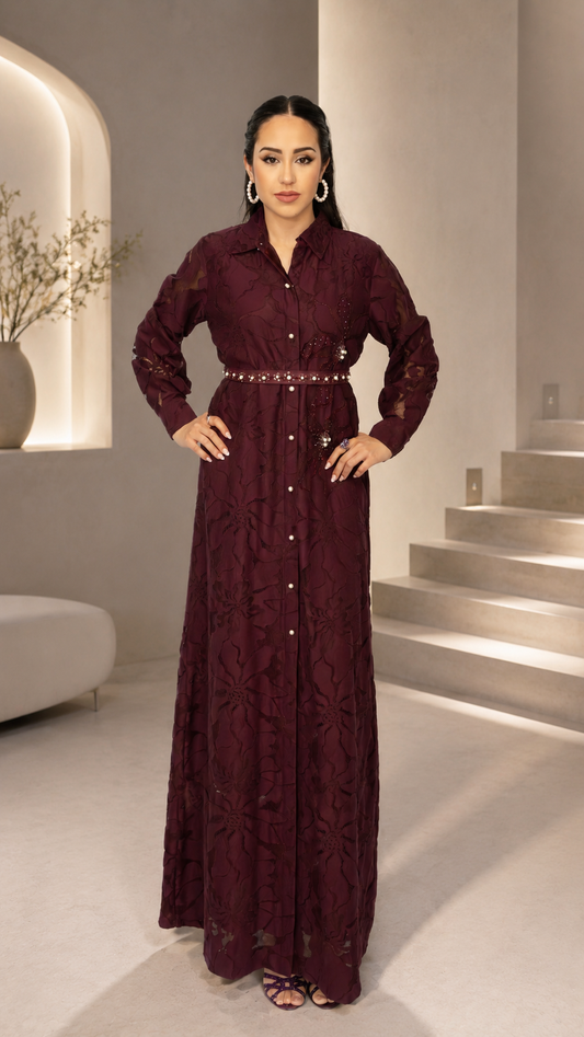 Plum Pearl Botanique Dress