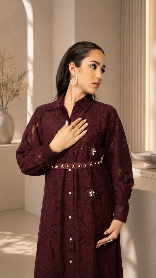 Plum Pearl Botanique Dress