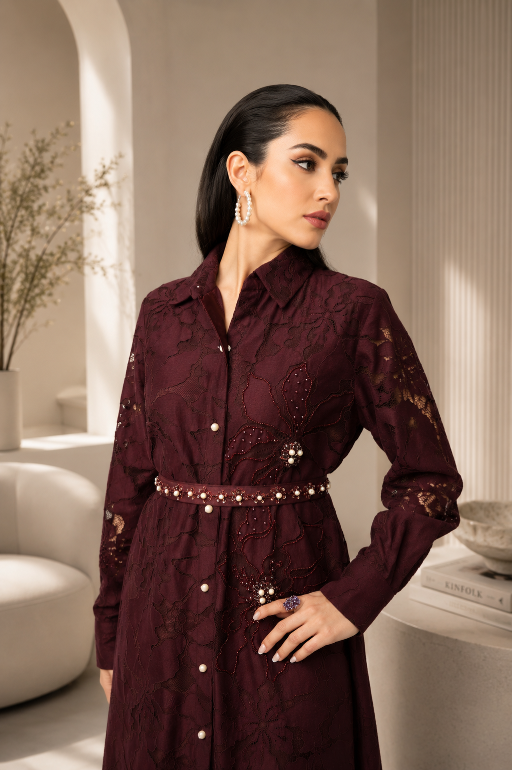 Plum Pearl Botanique Dress