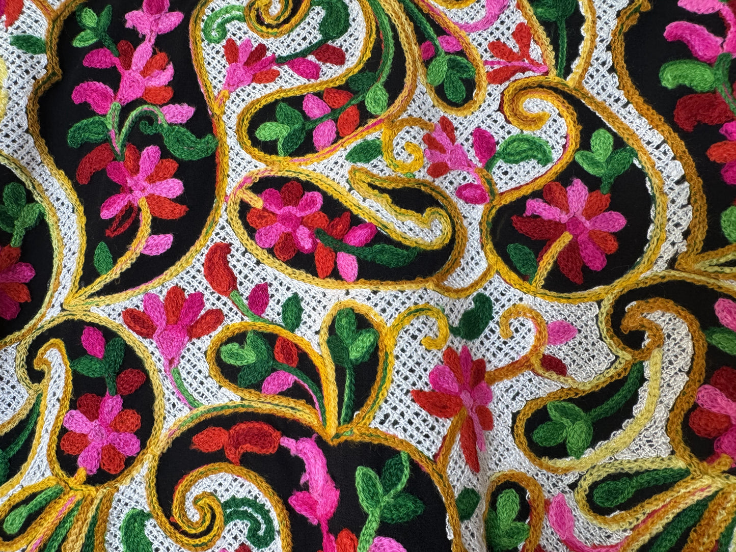 Black Garden Dress with Mosaic Floral Jacket