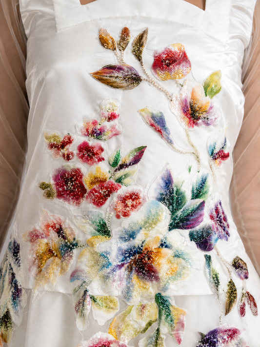 Ethereal Bloom Embellished Luxe Gown