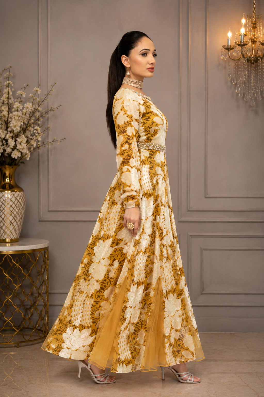 Honeyed Box Pleated Dress