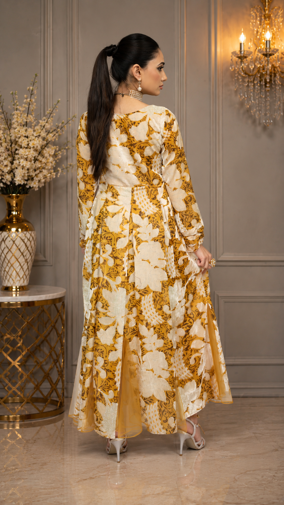 Honeyed Box Pleated Dress