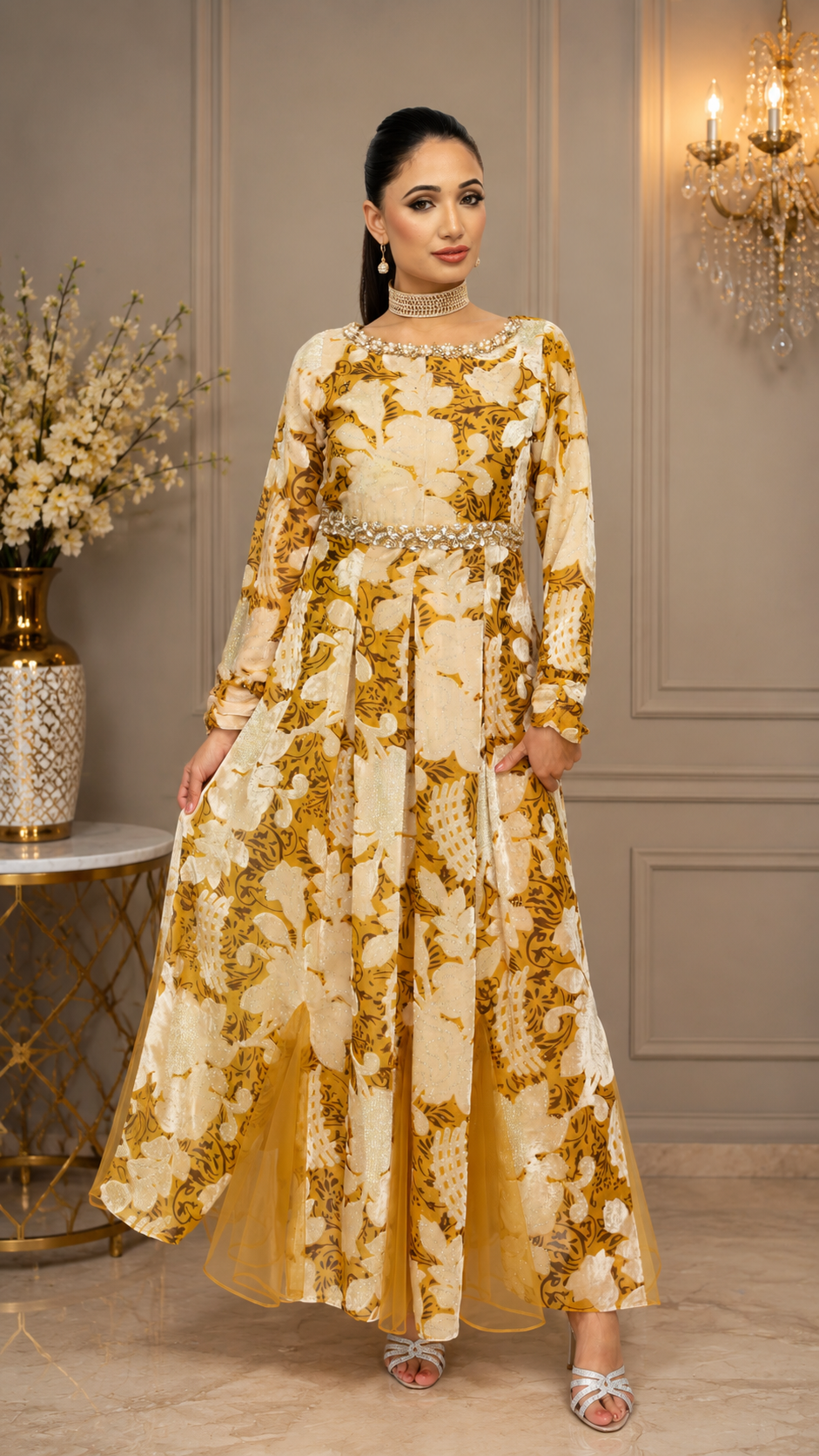 Honeyed Box Pleated Dress