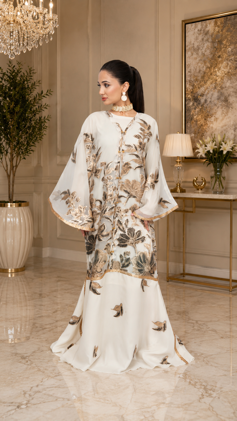 Soft Mist Copper Aura Dress