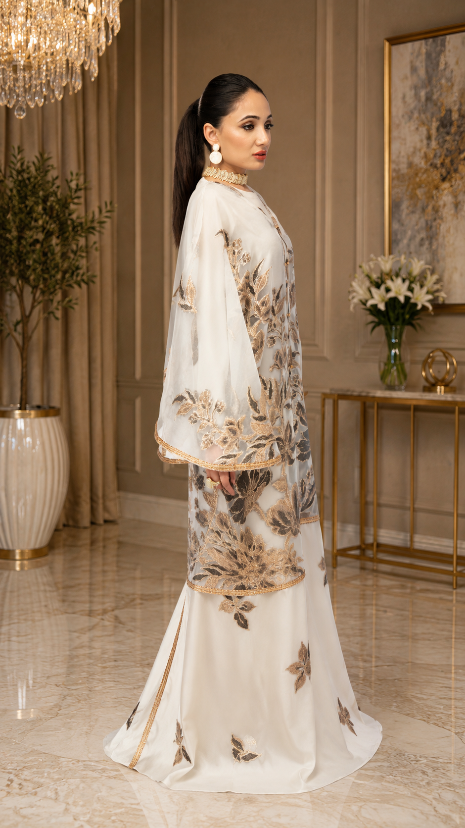 Soft Mist Copper Aura Dress