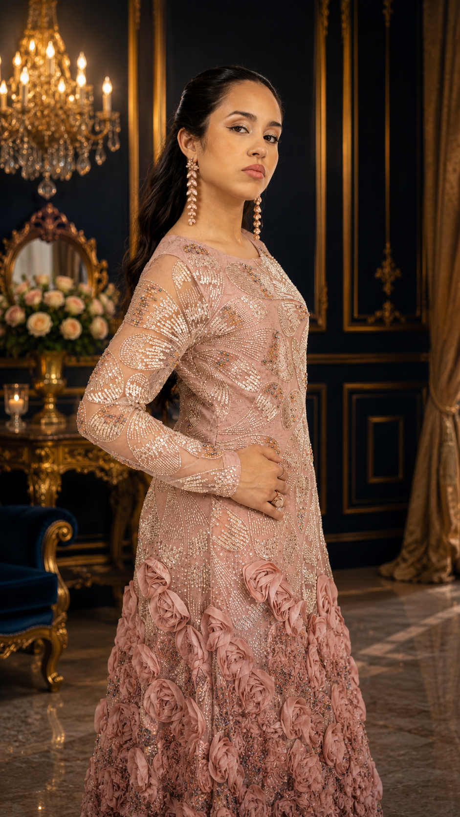 Rosalie Crystal Bloom Dress