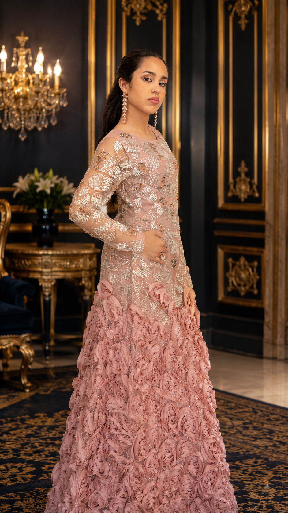 Rosalie Crystal Bloom Dress