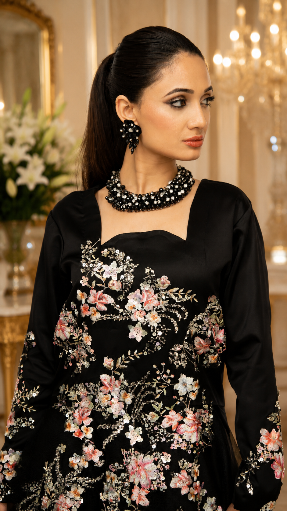 Dusk Petal Flare Gown
