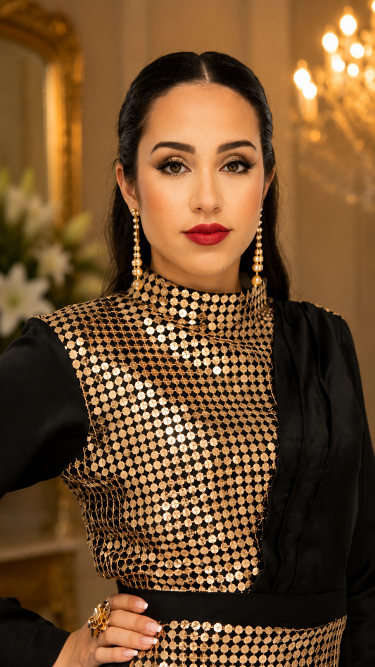 Midnight Glitz High-Neck