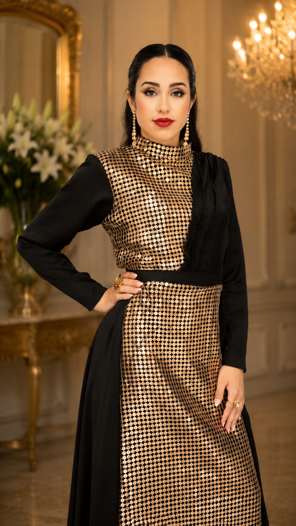 Midnight Glitz High-Neck